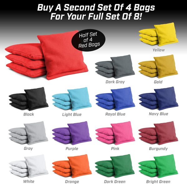 PlayCornhole.ca: Premium Cornhole Bags (4 set), Red